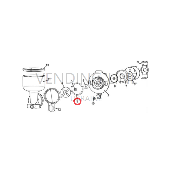 Сальник под чашу миксера OR 3131 RED SILICONE A60