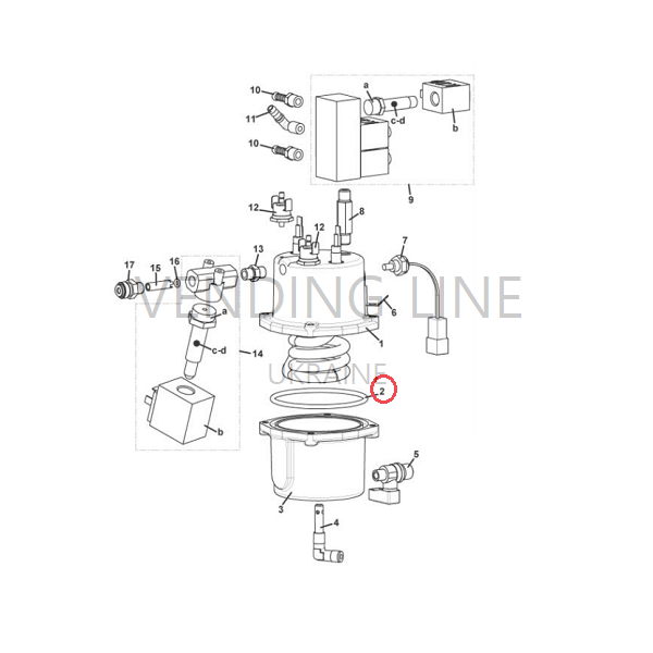 Сальник бойлера 400ml Cino XS Grande