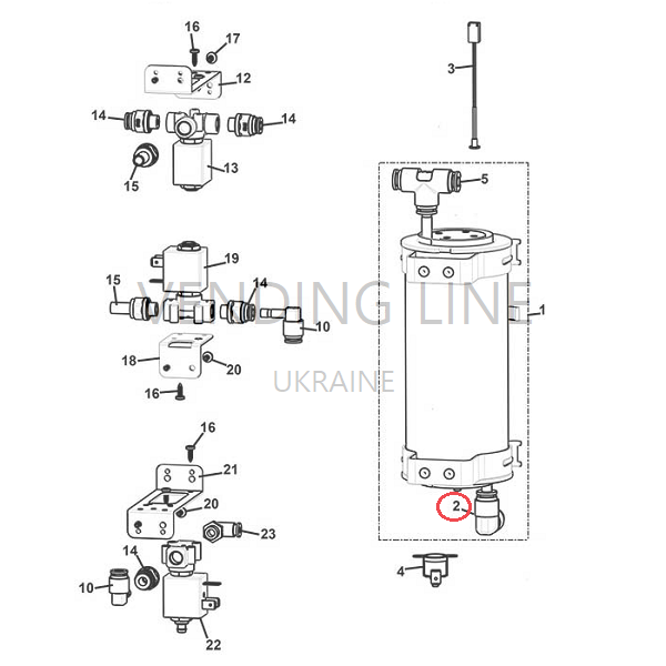 Коннектор цанговый бойлера Varitherm (уголок)